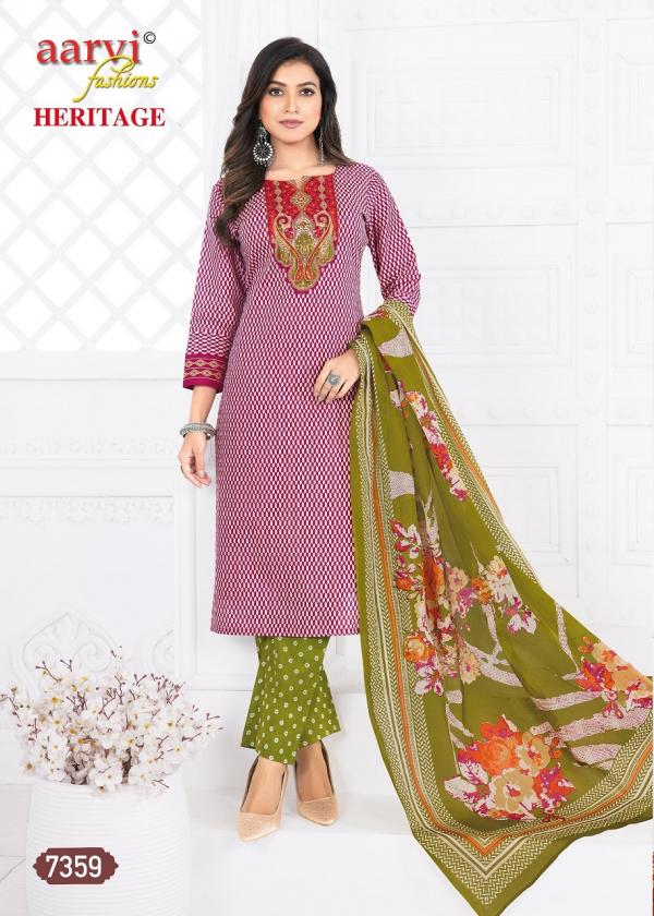 Aarvi Heritage Vol-2 – Katha Work Kurti Pant With Dupatta